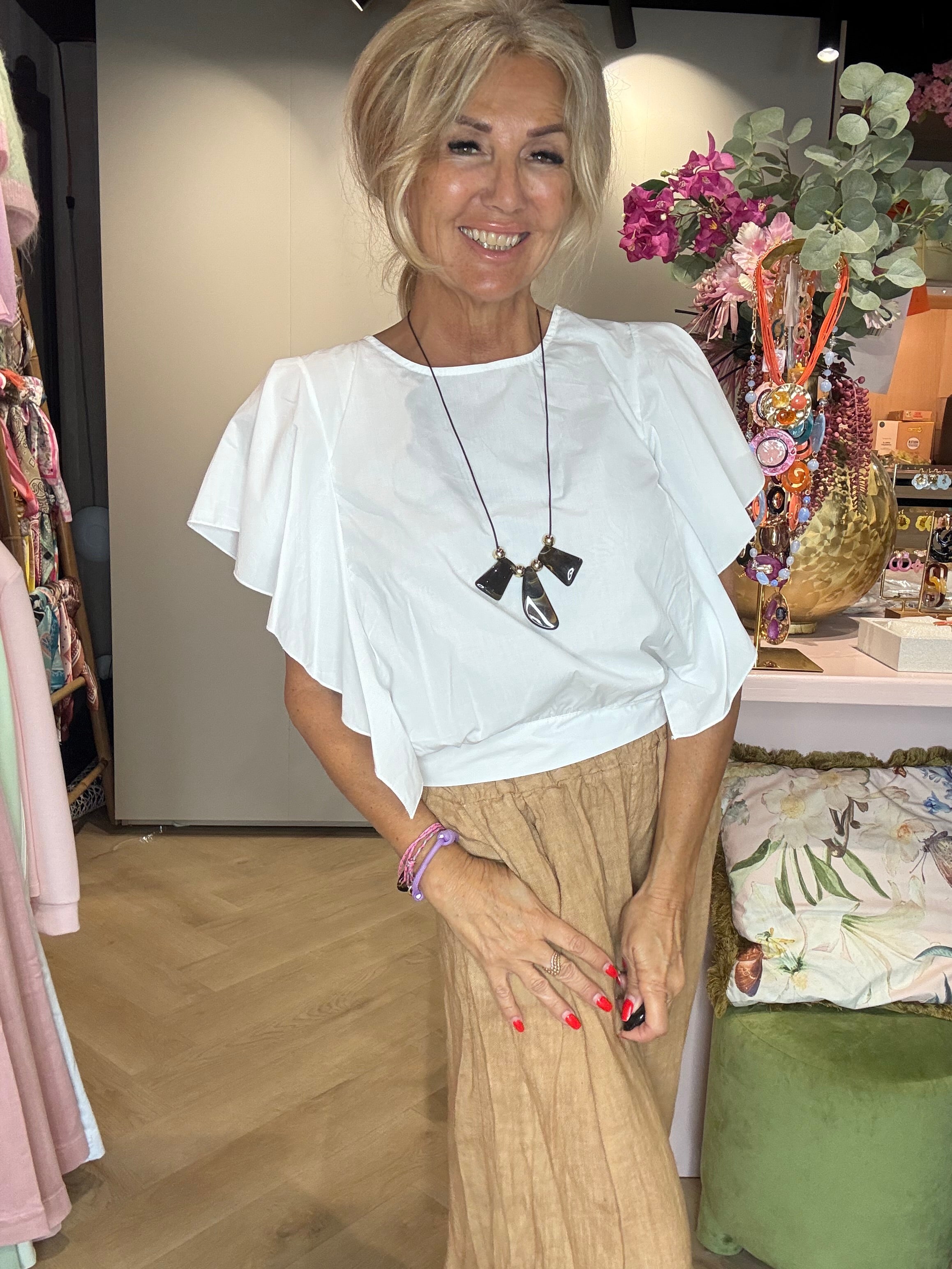 Blousje Wit Anna incl ketting 😀